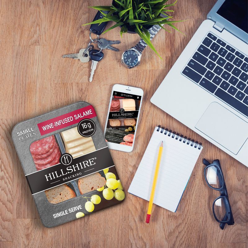 slide 4 of 4, Hillshire Farm Hillshire Snacking Wine Infused Salame Cheese and Crackers Small Plate - 2.76oz, 2.76 oz