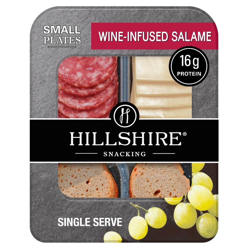 slide 1 of 5, Hillshire Farm Hillshire Snacking Wine Infused Salame Cheese and Crackers Small Plate - 2.76oz, 2.76 oz