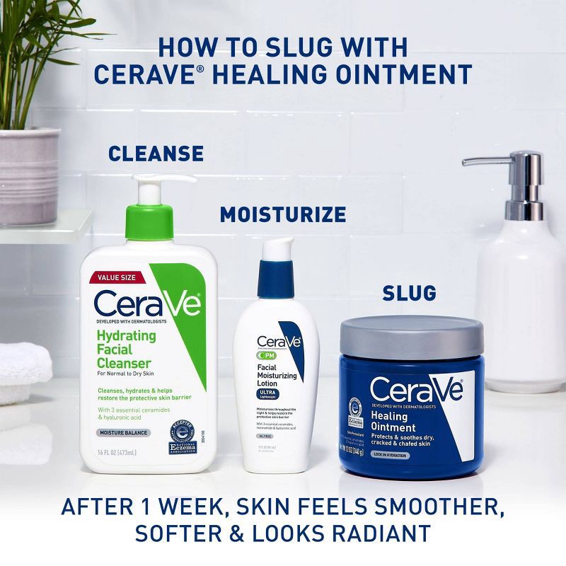 slide 7 of 13, CeraVe Healing Ointment Skin Protectant, Soothes Dry, Cracked and Chafed Skin, Non-Greasy Unscented - 12oz, 12 oz