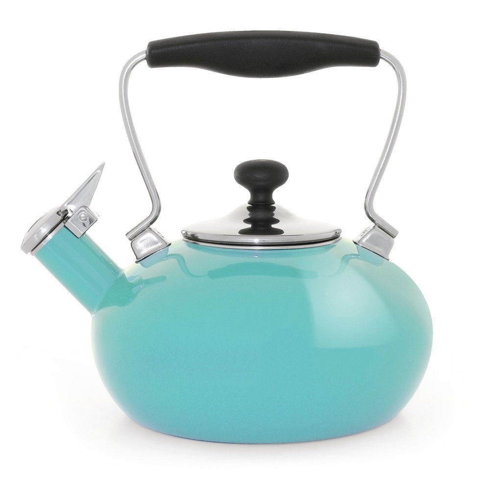 slide 2 of 8, Chantal Tilt Teakettle - Aqua, 1.8 qt