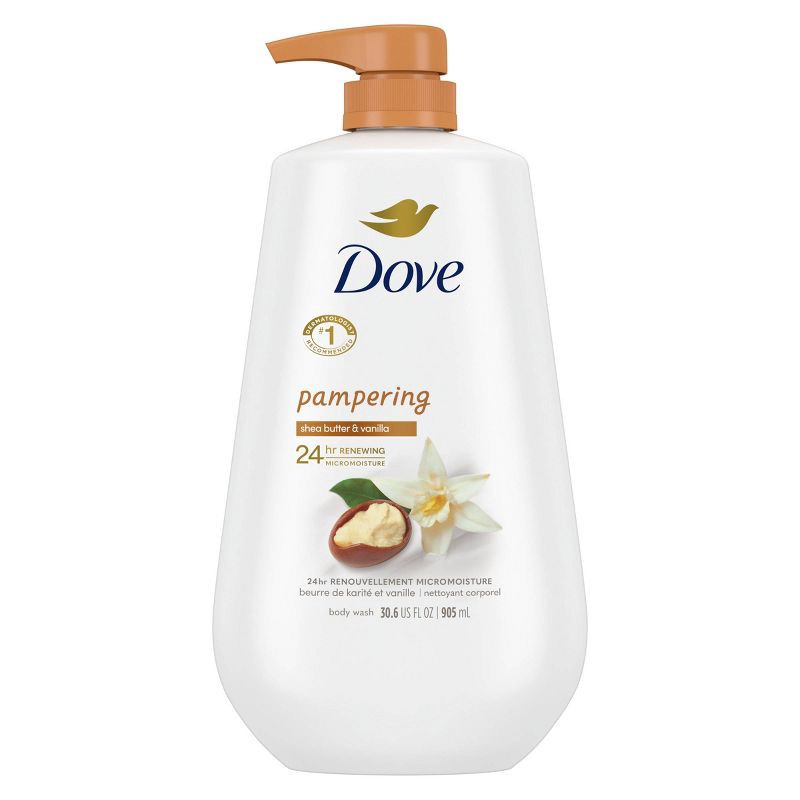 slide 2 of 11, Dove Beauty Pampering Body Wash Pump - Shea Butter & Vanilla - 30.6 fl oz, 30.6 fl oz