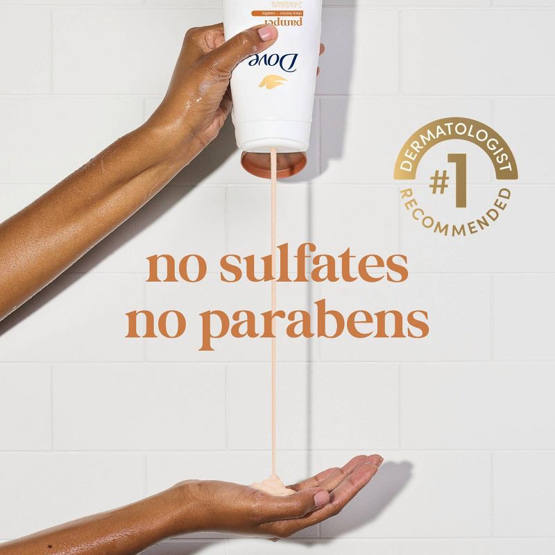 slide 5 of 11, Dove Beauty Dove Pamper Body Wash Pump - Shea Butter & Vanilla 24hr Lotion-Soft Skin - 30.6 fl oz, 30.6 fl oz