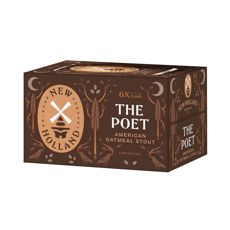 slide 1 of 2, New Holland Brewing New Holland The Poet Oatmeal Stout Beer - 6pk/12 fl oz Cans, 6 ct; 12 fl oz