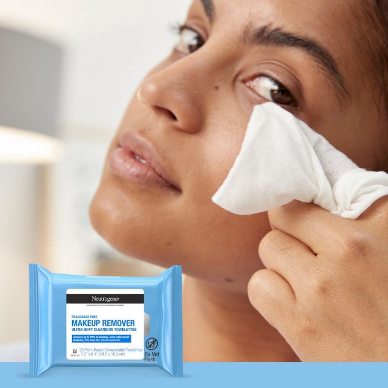 slide 3 of 7, Neutrogena Remover Wipes - Fragrance Free - 25ct, 25 ct