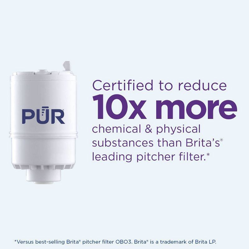 slide 6 of 11, PUR MineralClear Replacement Faucet Filter 4pk: PUR Filtration, Reduces Odors, Filters Pesticides, Mercury, Lead, 4 ct