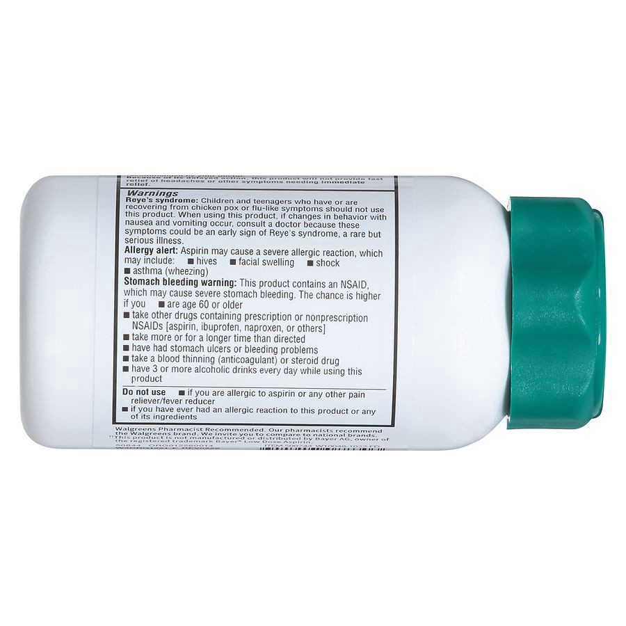 slide 5 of 5, Walgreens Aspirin Enteric-Coated Pain Reliever Tablets 81Mg, 500 ct