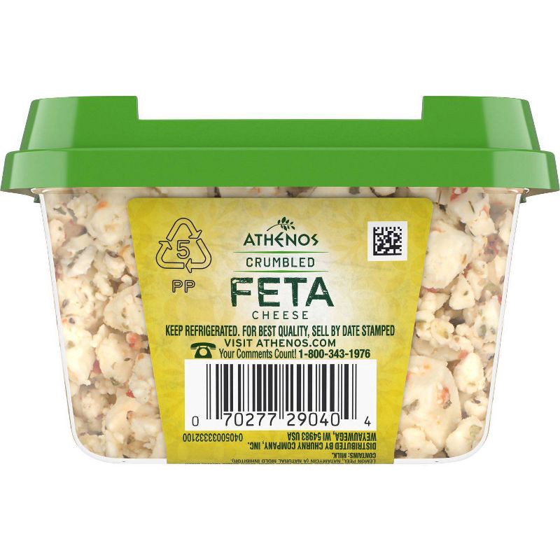 slide 7 of 8, Athenos Crumbled Feta Cheese Mediterranean Herb - 6oz, 6 oz