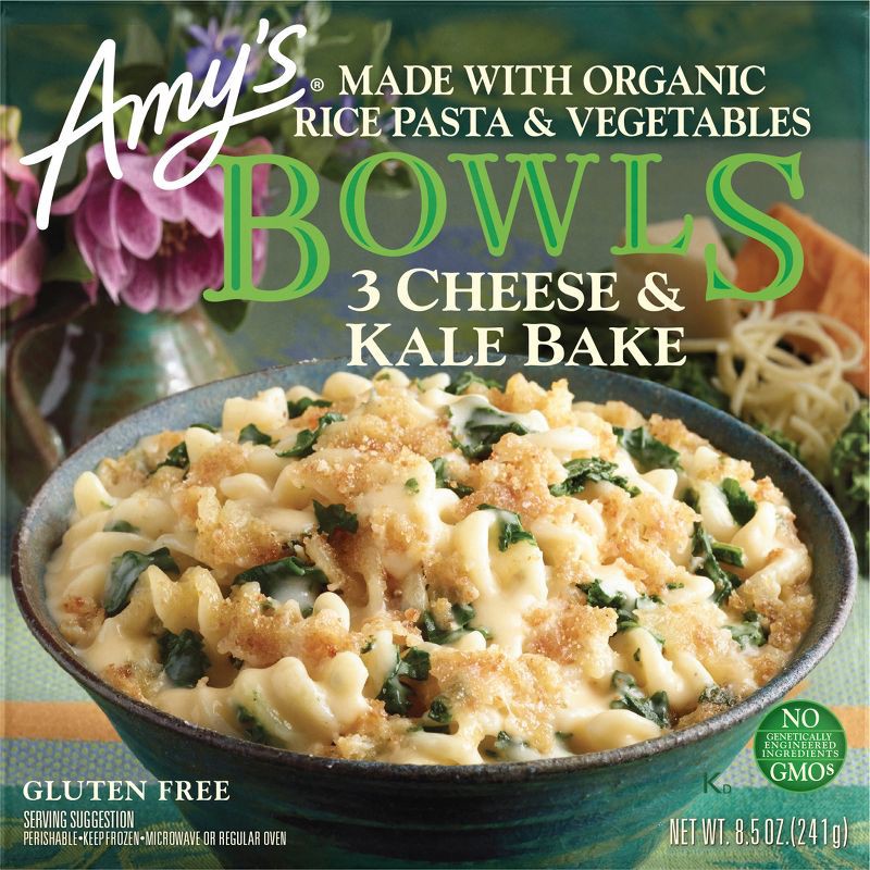 slide 4 of 5, Amy's Gluten Free Frozen Three Cheese Kale Bowl - 8.5oz, 8.5 oz