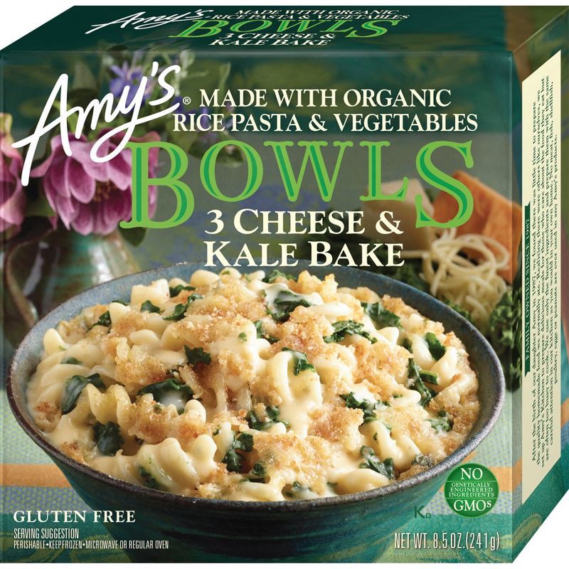 slide 1 of 5, Amy's Gluten Free Frozen Three Cheese Kale Bowl - 8.5oz, 8.5 oz