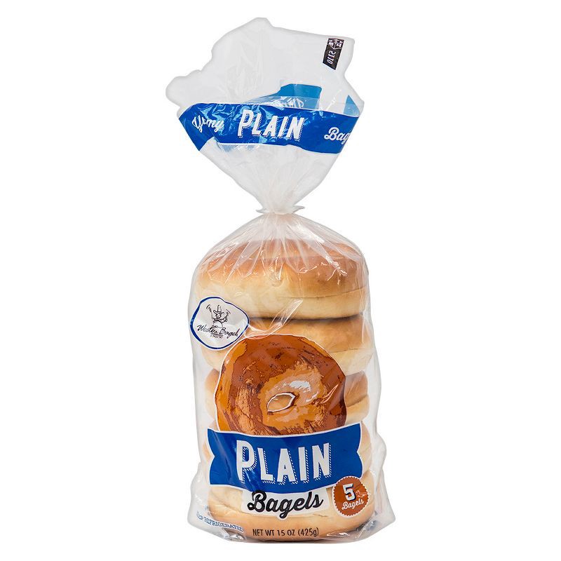 slide 1 of 5, Western Bagel Plain Bagels - 15oz/5ct, 15 oz, 5 ct