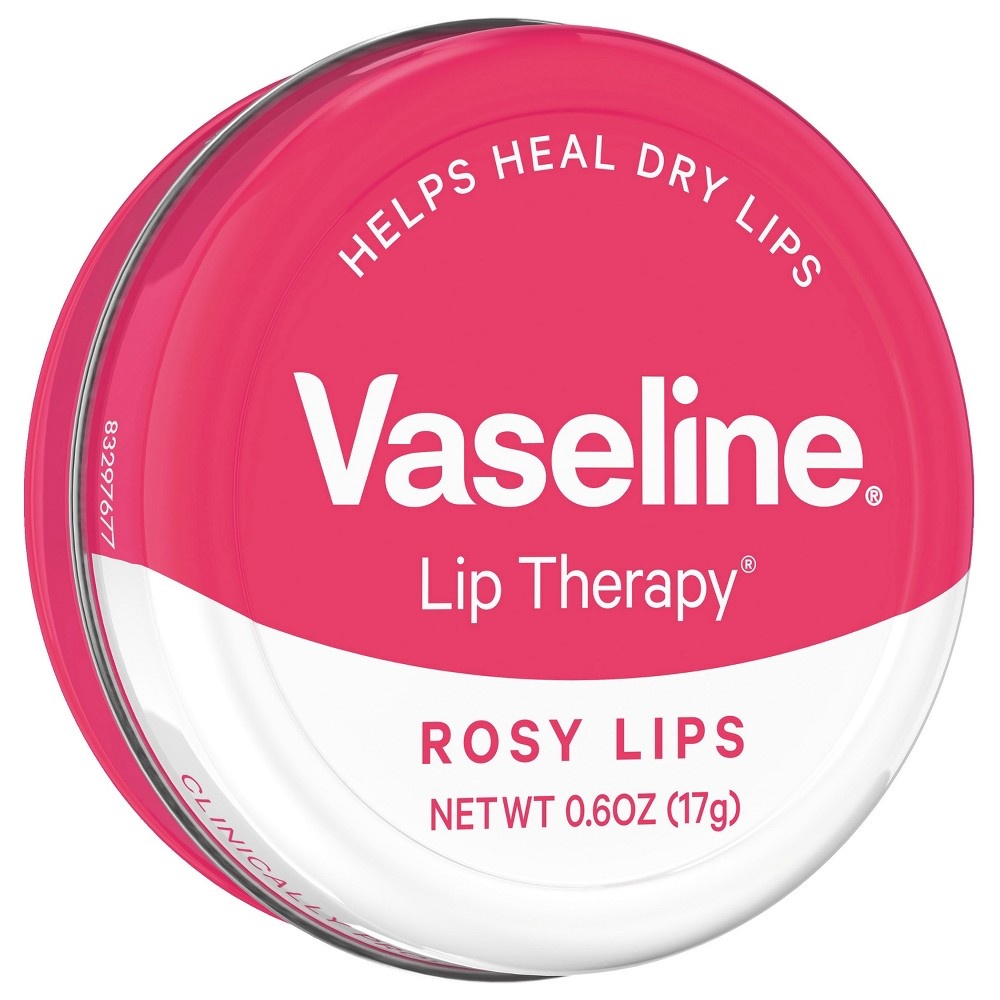 slide 2 of 6, Vaseline Lip Therapy Rosy Lips Lip Balm Tin, 0.6 oz
