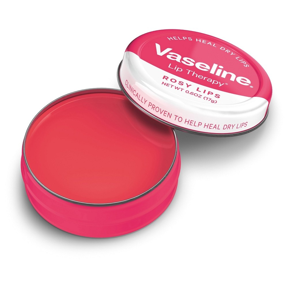 slide 4 of 6, Vaseline Lip Therapy Rosy Lips Lip Balm Tin, 0.6 oz