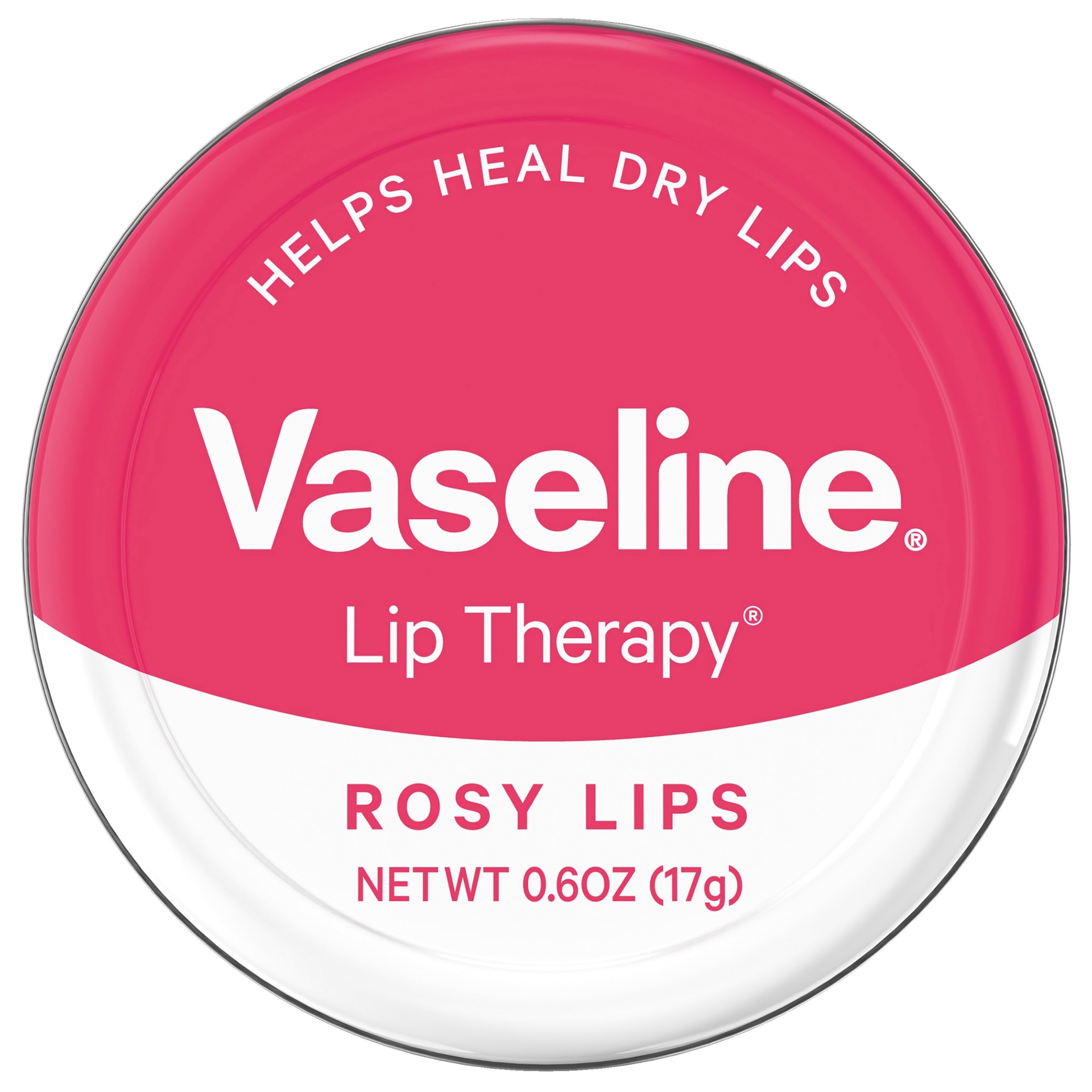 slide 1 of 6, Vaseline Lip Therapy Rosy Lips Lip Balm Tin, 0.6 oz