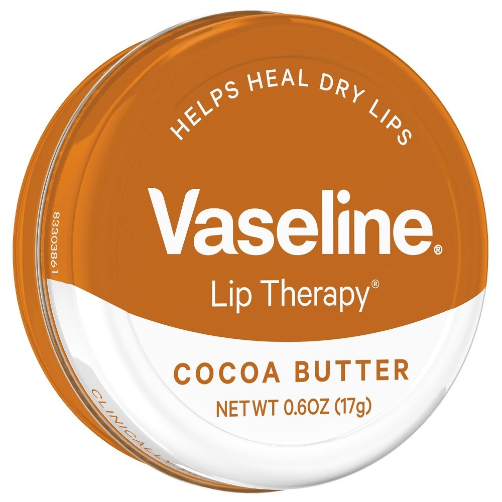 slide 2 of 6, Vaseline Lip Therapy Cocoa Butter Lip Balm Tin, 0.6 oz