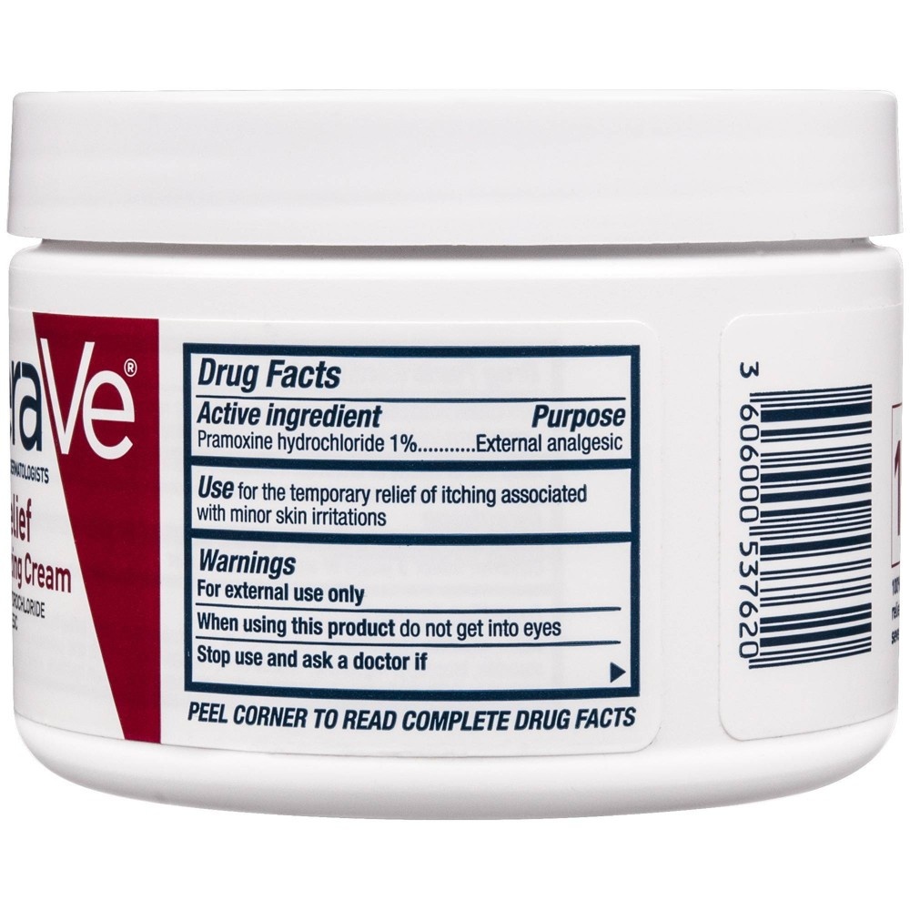 slide 4 of 5, CeraVe Itch Relief Moisturizing Cream for Dry and Itchy Skin - 12 fl oz, 12 oz