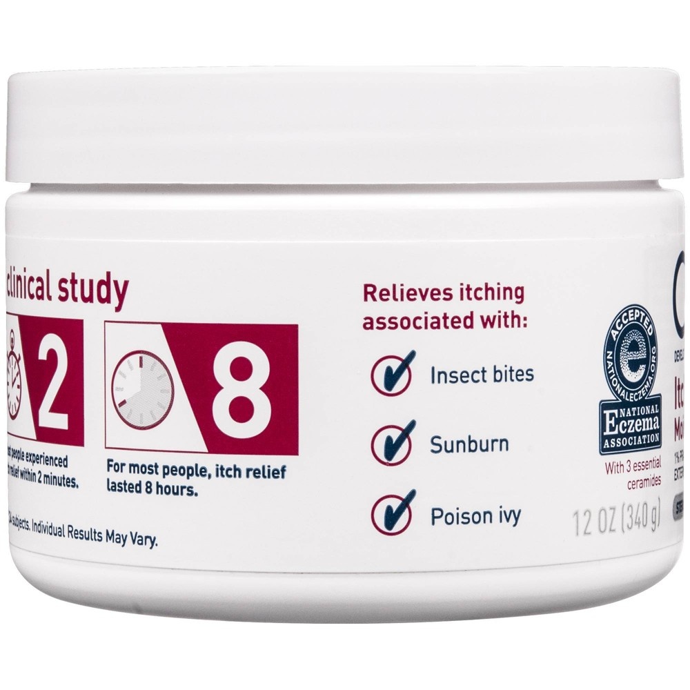 slide 5 of 5, CeraVe Itch Relief Moisturizing Cream for Dry and Itchy Skin - 12 fl oz, 12 oz