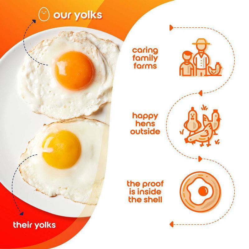 slide 5 of 7, The Happy Egg Co. Happy Egg Co. Large Brown Grade A Free Range Eggs - 12ct, 12 ct