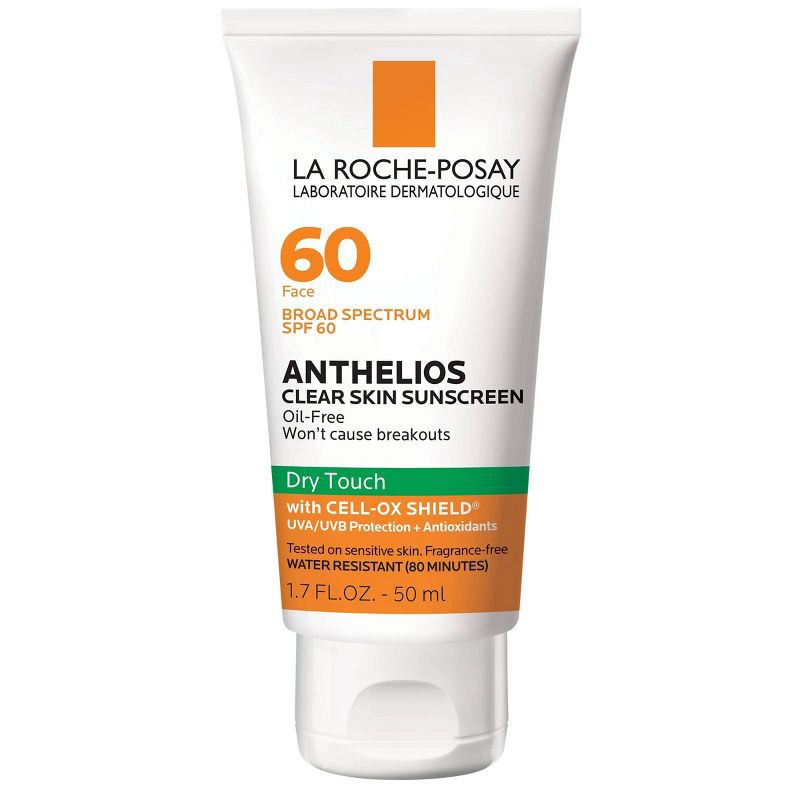 slide 1 of 1, La Roche Posay Anthelios Clear Skin Fast Drying Face Sunscreen for Acne Prone Skin - SPF 60 - 1.7oz, 60 x 1.7 oz
