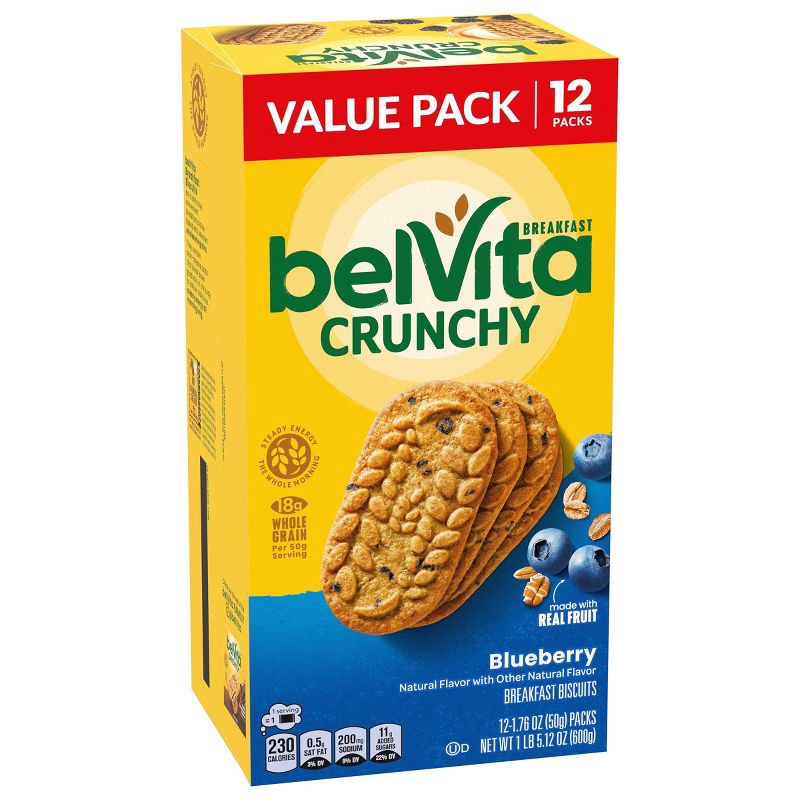 slide 8 of 17, BelVita Blueberry Breakfast Biscuits Value Pack - 12.12oz/12ct, 12.12 oz, 12 ct