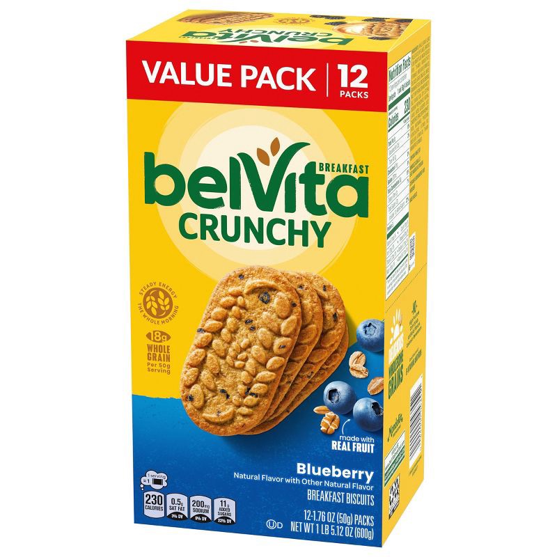 slide 9 of 17, BelVita Blueberry Breakfast Biscuits Value Pack - 12.12oz/12ct, 12.12 oz, 12 ct