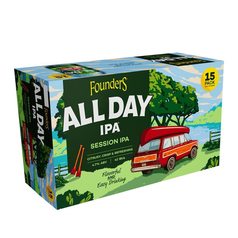 slide 4 of 5, Founders Brewing Co. Founders All Day IPA Beer - 15pk/12 fl oz Cans, 15 ct; 12 fl oz