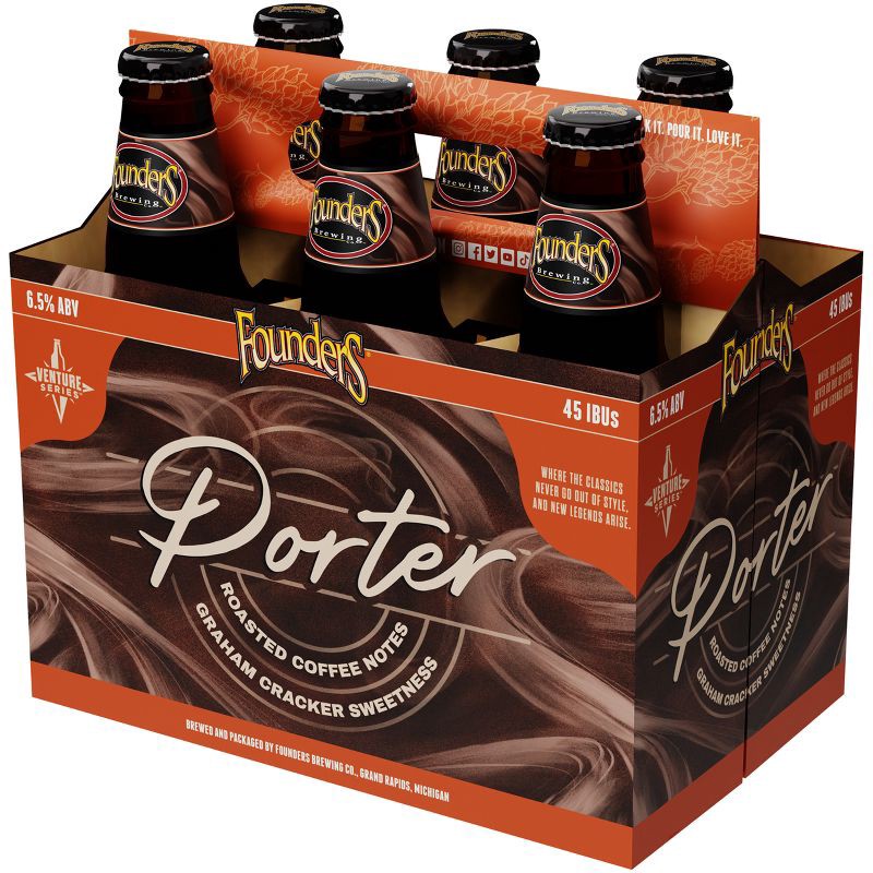 slide 3 of 4, Founders Brewing Co. Founders Porter Beer - 6pk/12 fl oz Bottles, 6 ct; 12 fl oz