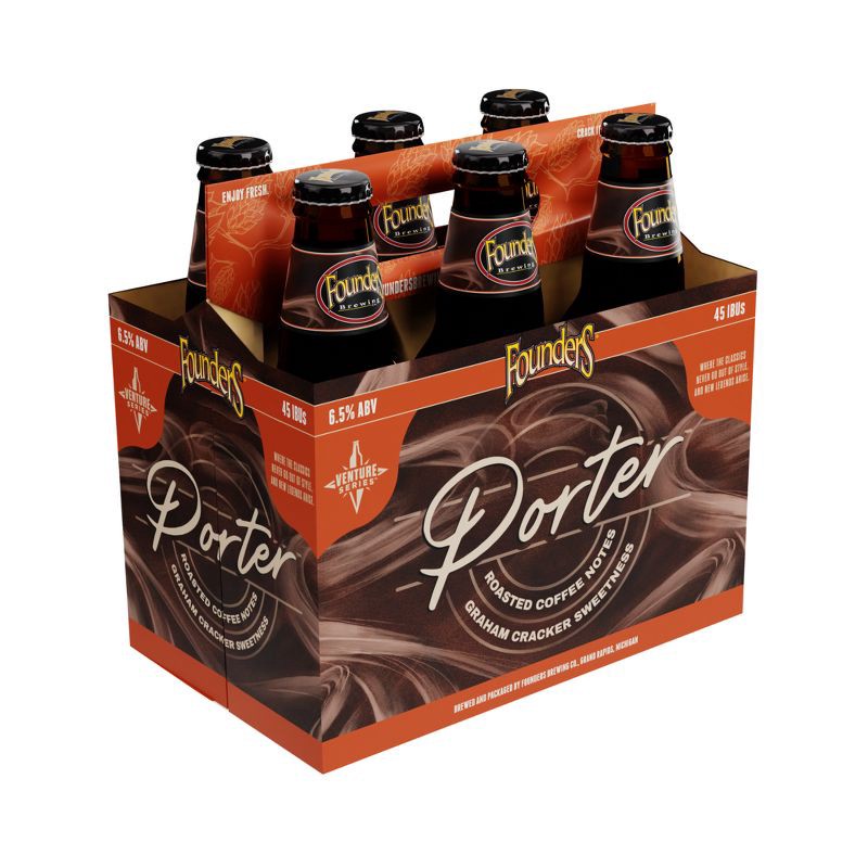 slide 5 of 6, Founders Brewing Co. Founders Porter Beer - 6pk/12 fl oz Bottles, 6 ct; 12 fl oz