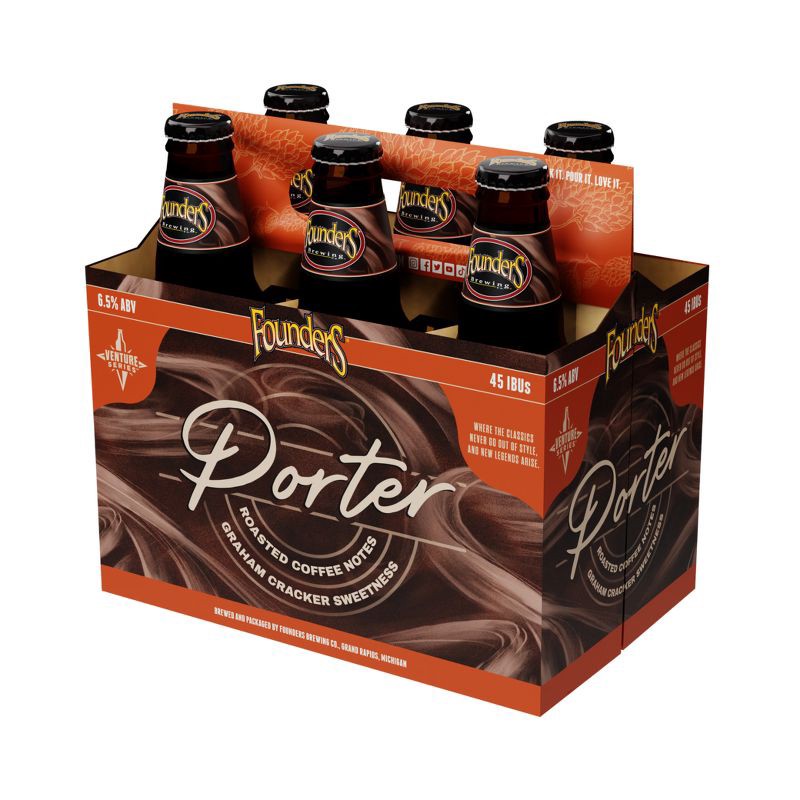 slide 6 of 6, Founders Brewing Co. Founders Porter Beer - 6pk/12 fl oz Bottles, 6 ct; 12 fl oz