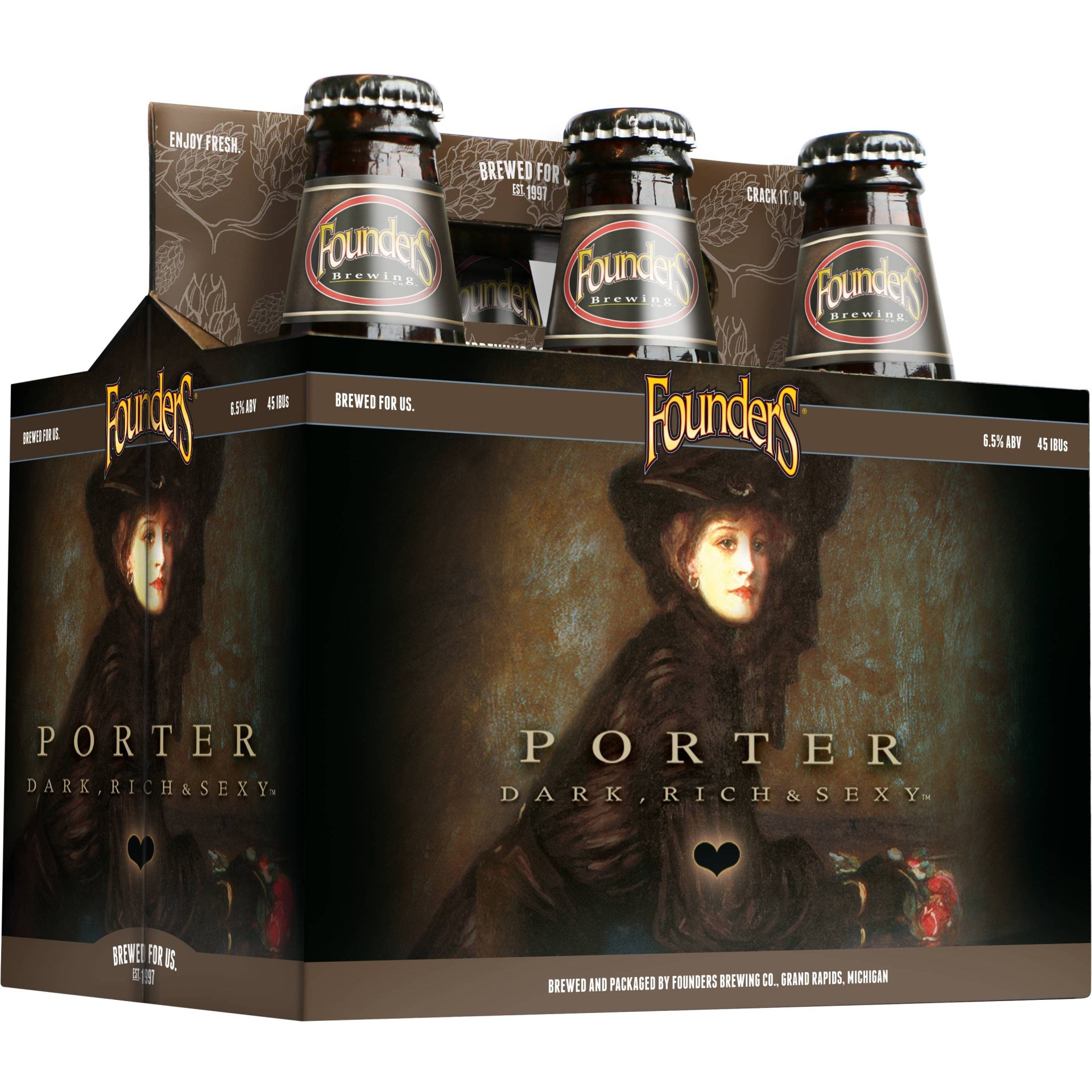 slide 1 of 4, Founders Brewing Co. Founders Porter Beer, 6 ct; 12 fl oz