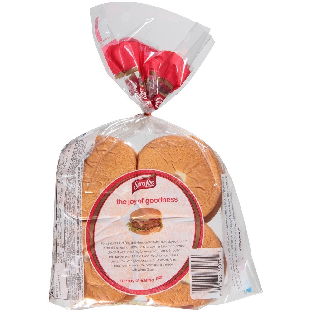 slide 6 of 7, Sara Lee Whole Grain White Hamburger Buns, 12 oz, 8 ct