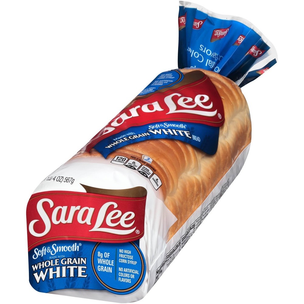 slide 3 of 3, Sara Lee Soft Whole Grain White Bread, 20 oz