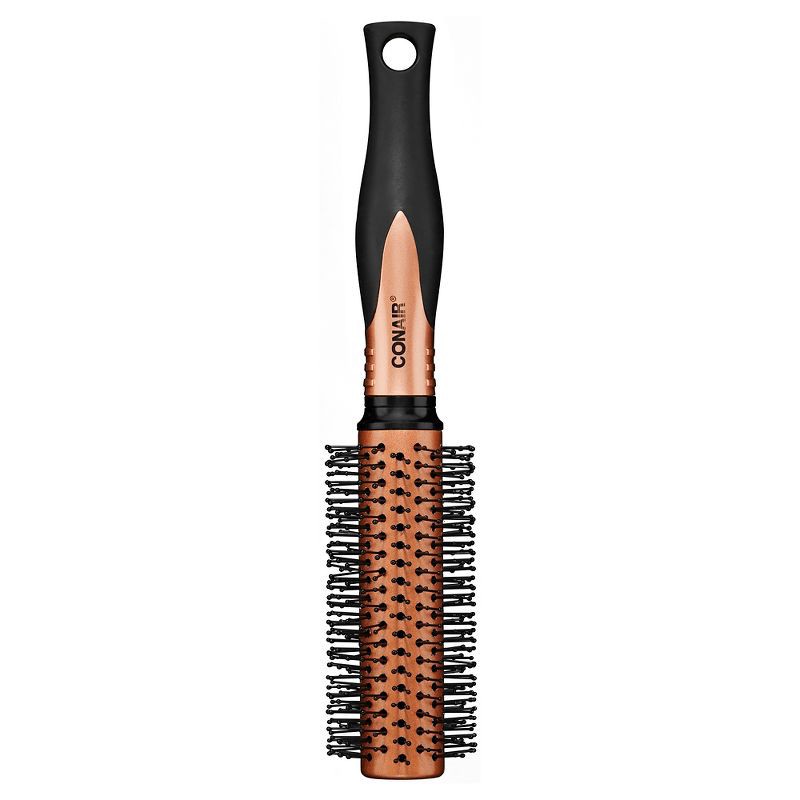 slide 2 of 8, Conair Copper Pro Nylon Bristle Round Hair Brush - Small Barrel - All Hair, 1 ct