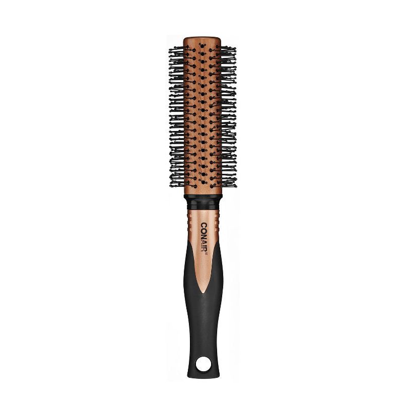 slide 1 of 8, Conair Copper Pro Nylon Bristle Round Hair Brush - Small Barrel - All Hair, 1 ct