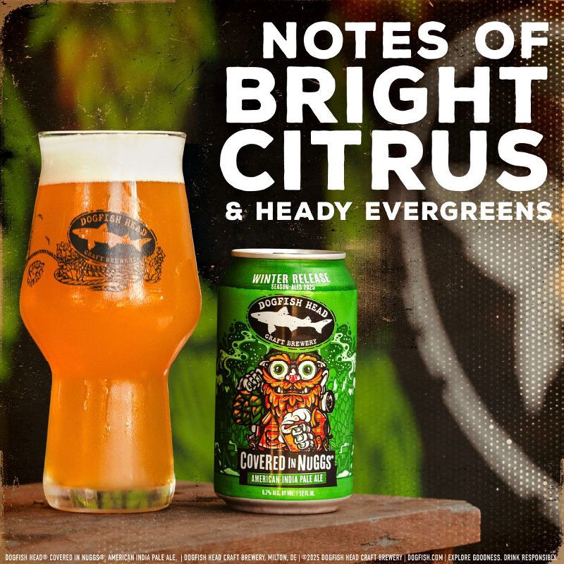 slide 3 of 7, Dogfish Head Covered in Nuggs Seasonal Beer - 6pk/12 fl oz Cans, 6 ct; 12 fl oz