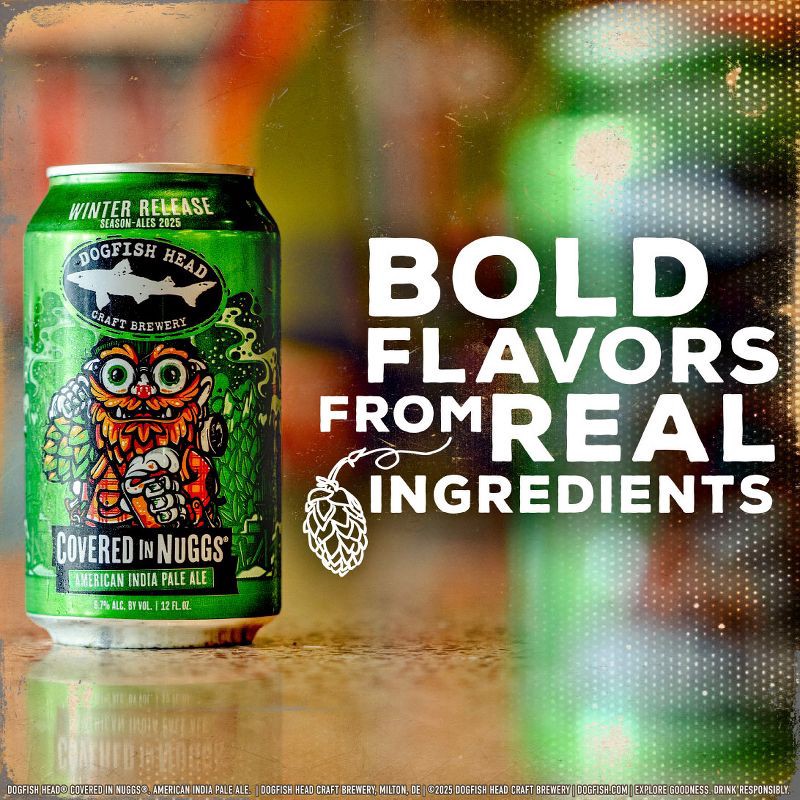 slide 4 of 7, Dogfish Head Covered in Nuggs Seasonal Beer - 6pk/12 fl oz Cans, 6 ct; 12 fl oz