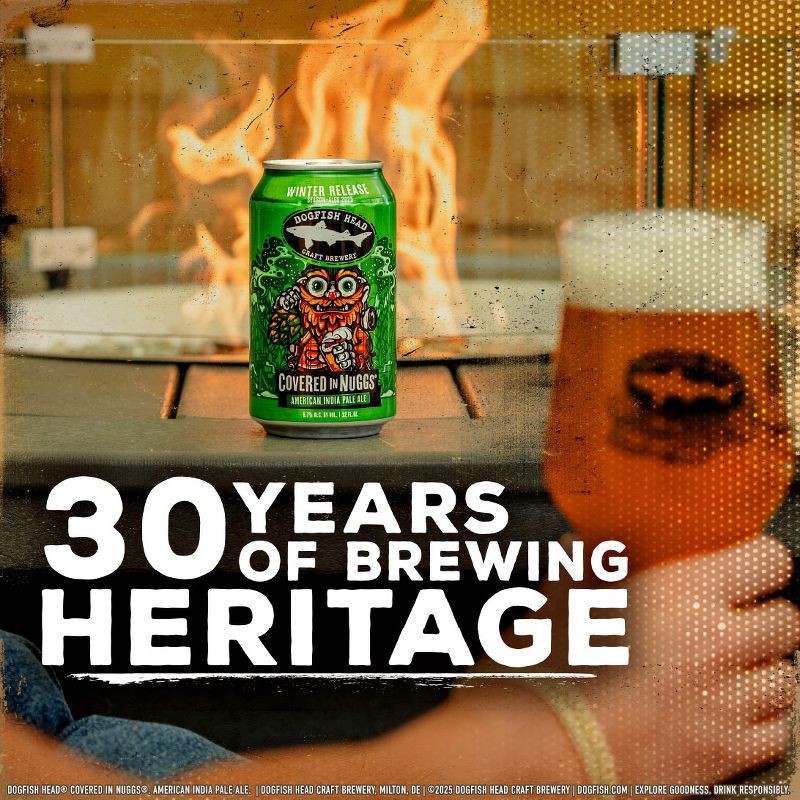 slide 6 of 7, Dogfish Head Covered in Nuggs Seasonal Beer - 6pk/12 fl oz Cans, 6 ct; 12 fl oz