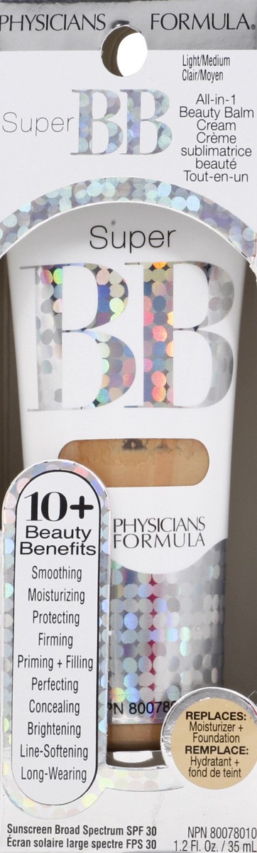 slide 5 of 9, Physicians Formula Super Beauty Balm Cream Light, 0.15 oz