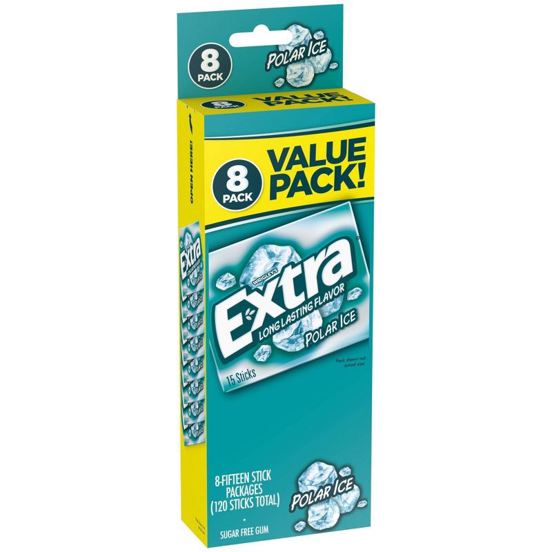 slide 11 of 12, Extra Polar Ice Sugar-Free Gum Value Pack - 120ct, 120 ct