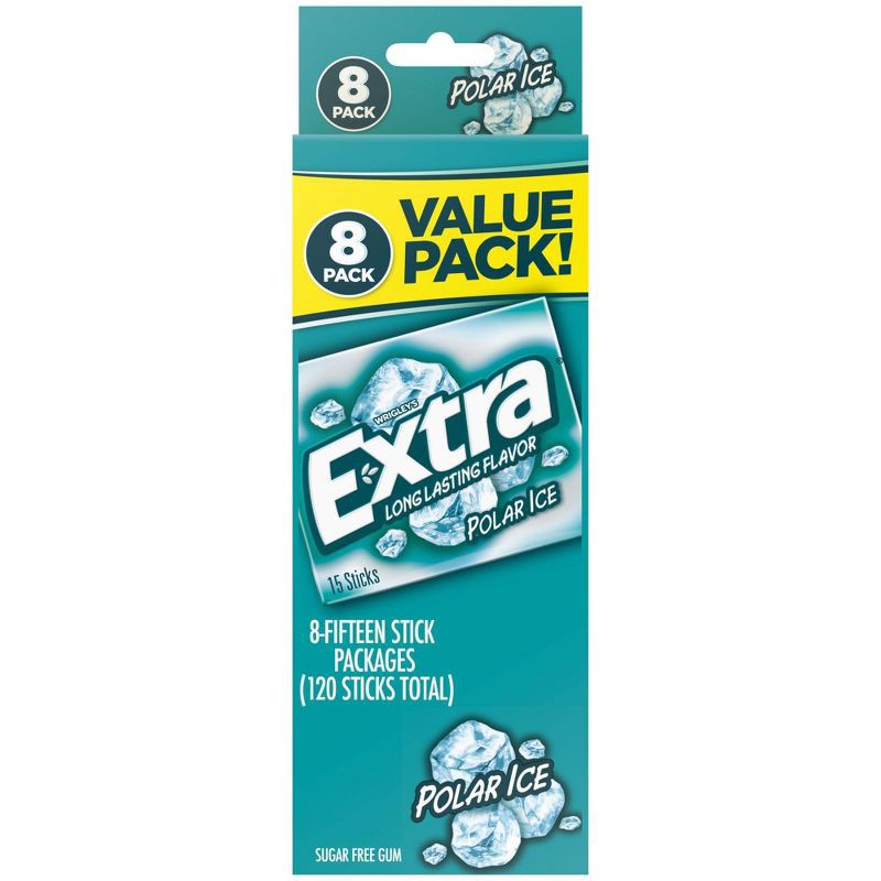 slide 1 of 12, Extra Polar Ice Sugar-Free Gum Value Pack - 120ct, 120 ct