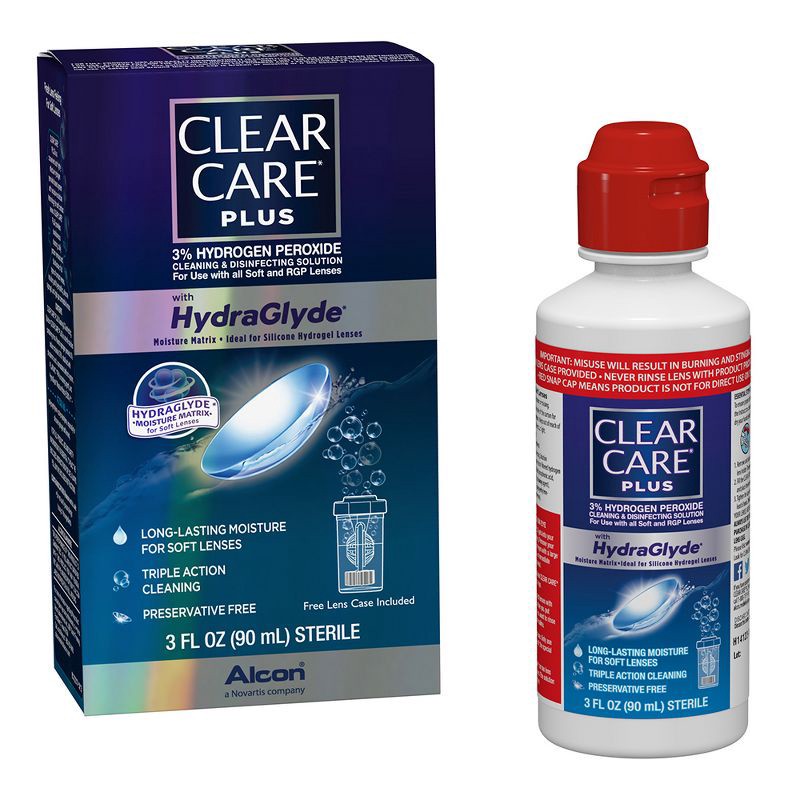 slide 2 of 5, Clear Care Plus with HydraGlyde Lens Solution - 3 fl oz, 3 fl oz