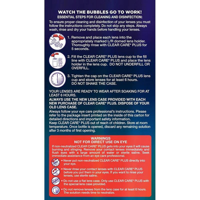 slide 3 of 5, Clear Care Plus with HydraGlyde Lens Solution - 3 fl oz, 3 fl oz