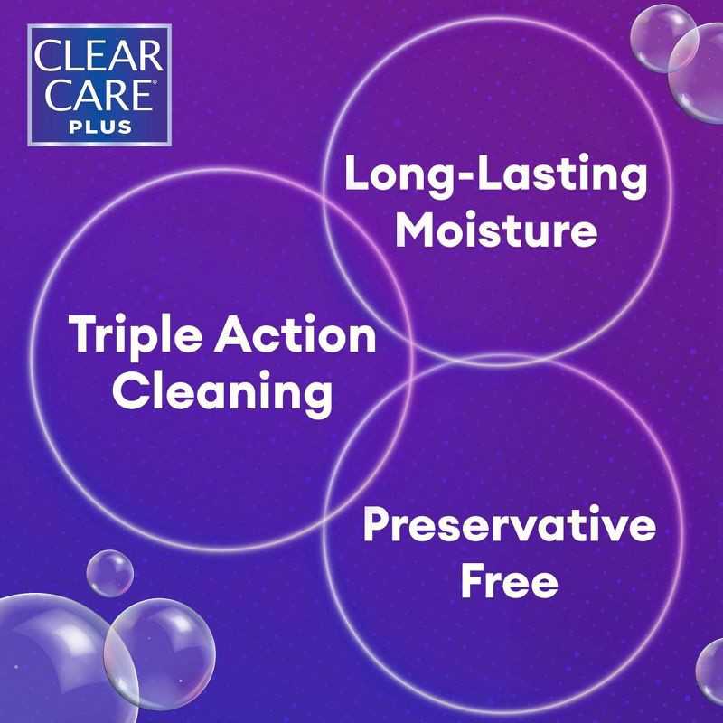 slide 3 of 7, Clear Care Plus with Hydraglyde Cleaning and Disinfecting Contact Lens Solution For Soft Lenses - 12 fl oz, 12 fl oz