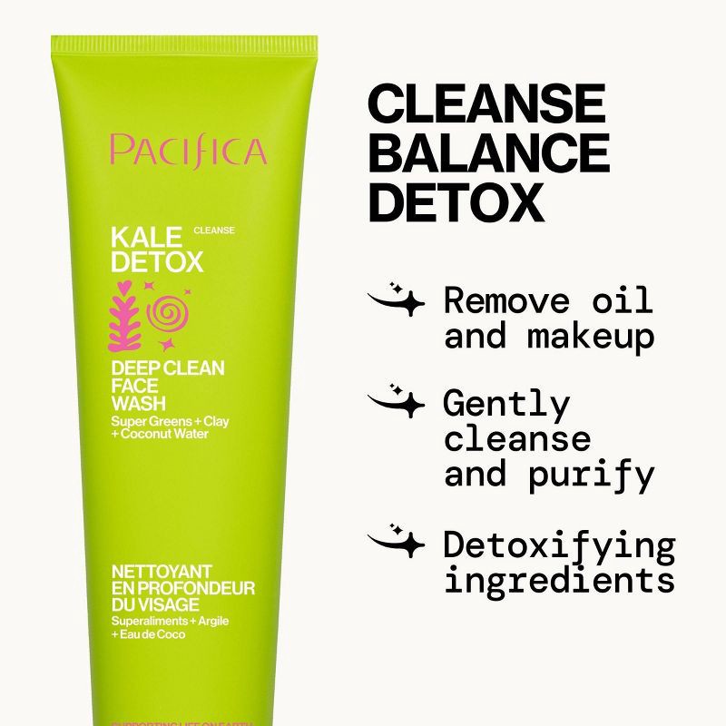slide 6 of 9, Pacifica Kale Detox Deep Cleansing Face Wash - Scented - 5 fl oz, 5 fl oz