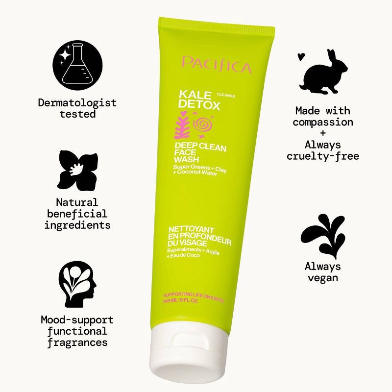 slide 7 of 9, Pacifica Kale Detox Deep Cleansing Face Wash - Scented - 5 fl oz, 5 fl oz
