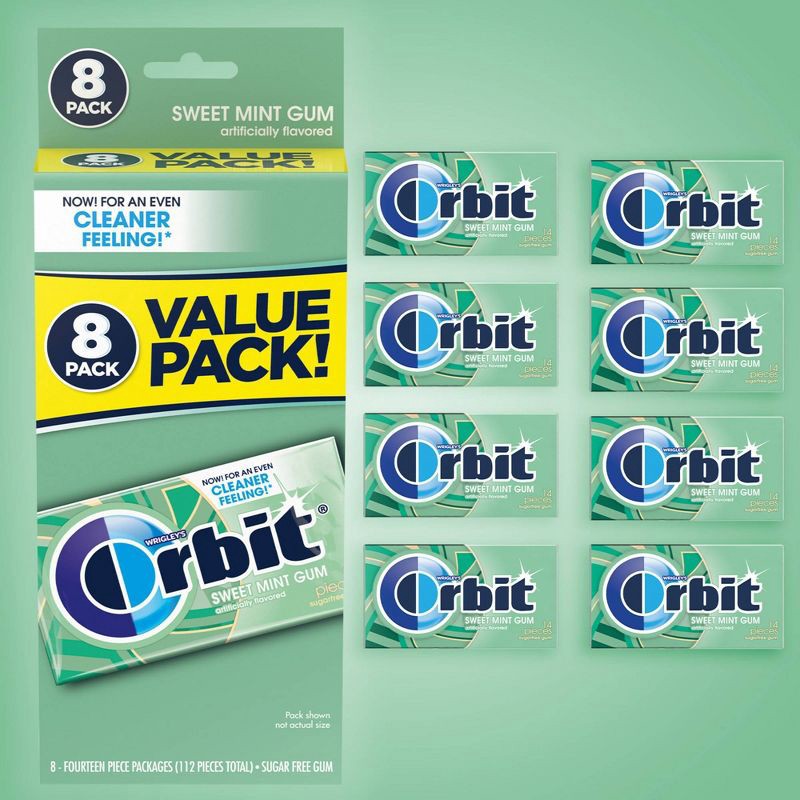 slide 4 of 12, Orbit Sweet Mint Sugarfree Gum Value Pack - 112ct, 112 ct