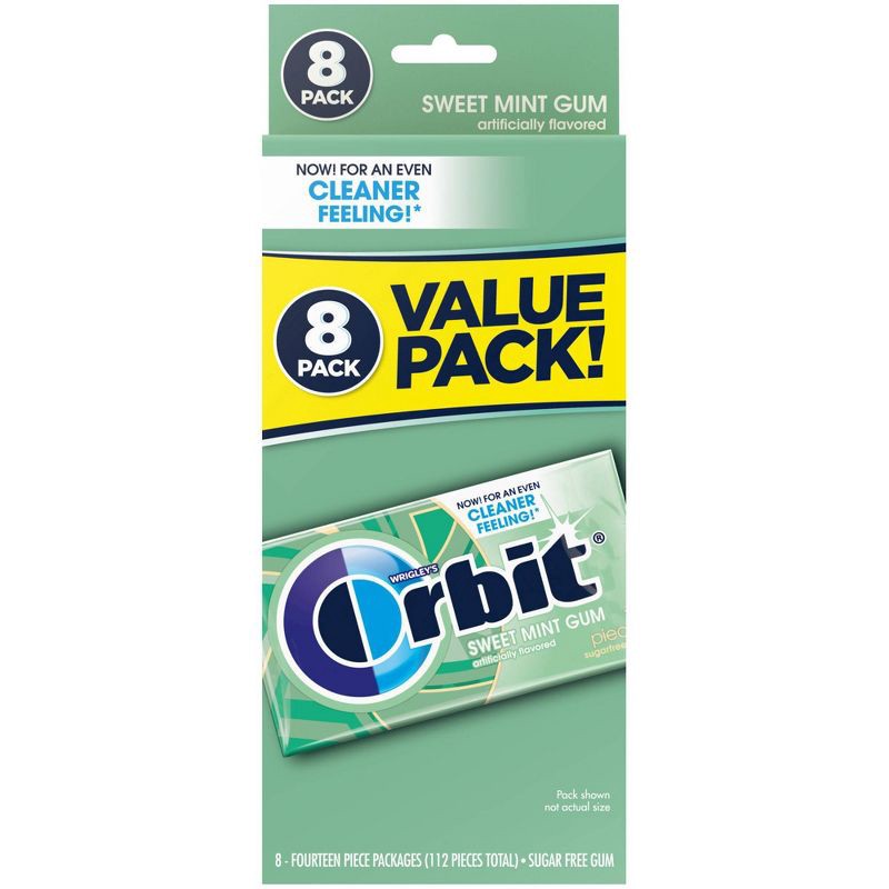 slide 1 of 10, Orbit Sweet Mint Sugarfree Gum Value Pack - 112ct, 112 ct
