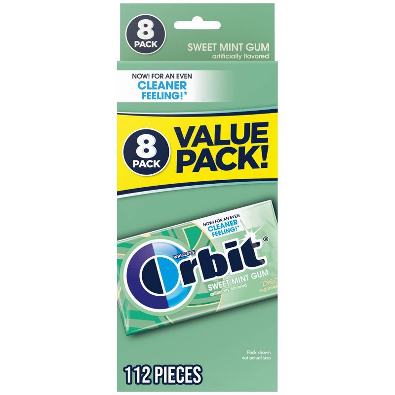 slide 1 of 12, Orbit Sweet Mint Sugarfree Gum Value Pack - 112ct, 112 ct