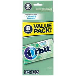 Orbit Sugar-Free Sweet Mint Gum Value Pack - 14ct/8pk
