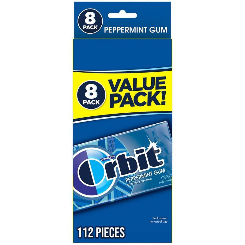 slide 1 of 10, Orbit Peppermint Sugarfree Gum Value Pack - 112ct, 112 ct