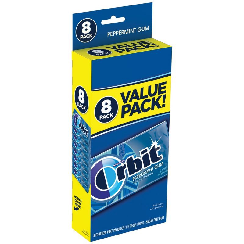 slide 1 of 7, Orbit Peppermint Sugarfree Gum Value Pack - 112ct, 112 ct